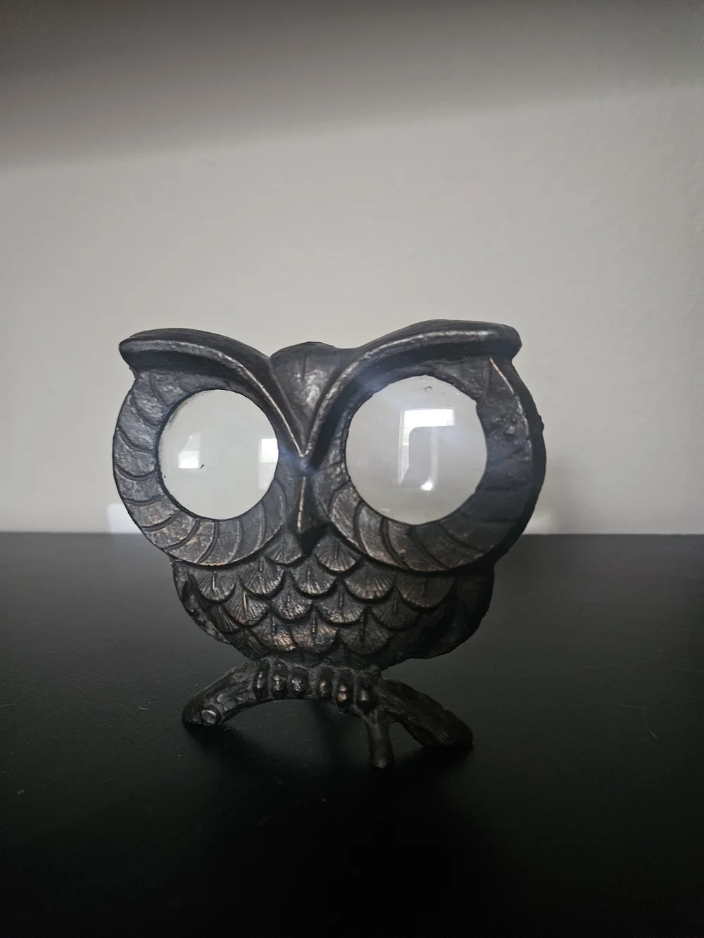 Cast Iron Owl Desk Magnifier